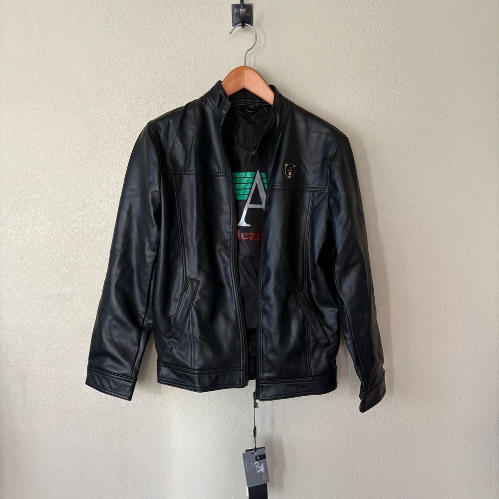 Armani Collezioni Leather Jacket Mens Size Small